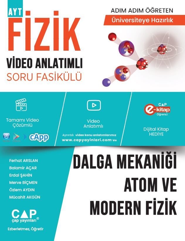 Çap Yayınları Üniversite Hazırlık Fizik Ka-Sb Dalga Mekaniği Atom ve Modern Fizik - 2022