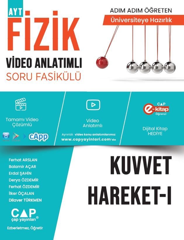 Çap Yayınları Üniversite Hazırlık Fizik Ka-Sb Kuvvet Haraket I - 2022