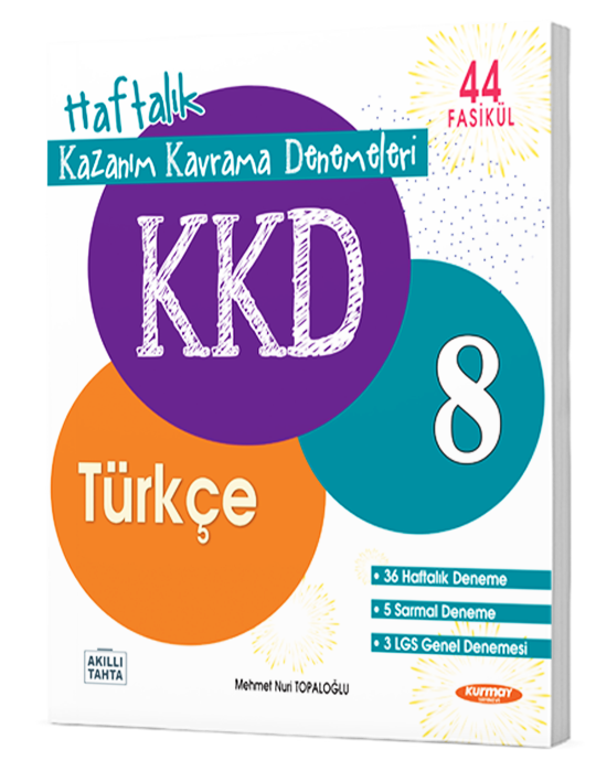 Kurmay Yayınları 8.Sınıf  Türkçe Haftalık Kazanım Kavrama Denemeleri (44 Fasikül)