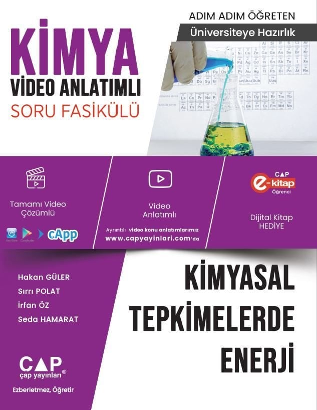 Çap Yayınları Üniversite Hazırlık Kimya Ka-Sb Kimyasal Tepki. Enerji - 2023
