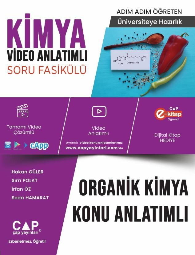 Çap Yayınları Üniversite Hazırlık Kimya Ka Organik Kimya - 2023