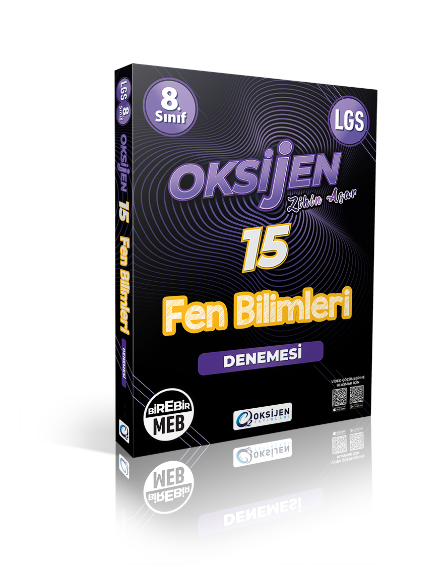 Oksijen Yayınları 8.Sınıf 15'li Fen Bilimleri Deneme