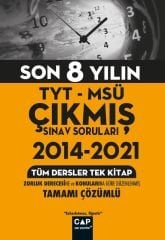 Çap Yayınları YKS AYT Çıkmış Sınav Soruları Tüm Tek 2014-2021 Tm-2022