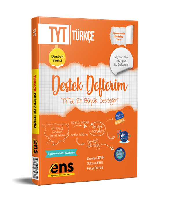 Ens Destek Yayınları TYT Destek Defterim Türkçe - 2022-23