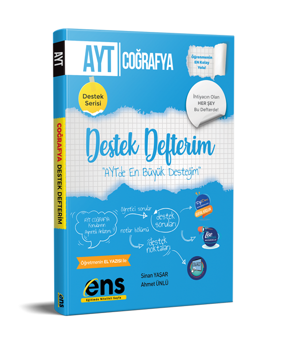 Ens Destek Yayınları YKS AYT Destek Defterim Coğrafya - 2022