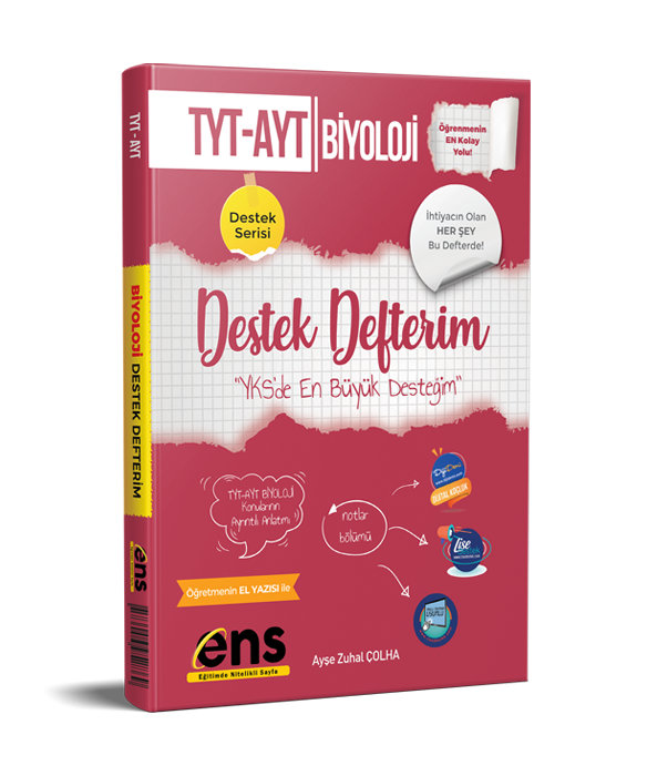 Ens Destek Yayınları YKS TYT AYT Destek Defterim Biyoloji - 2022