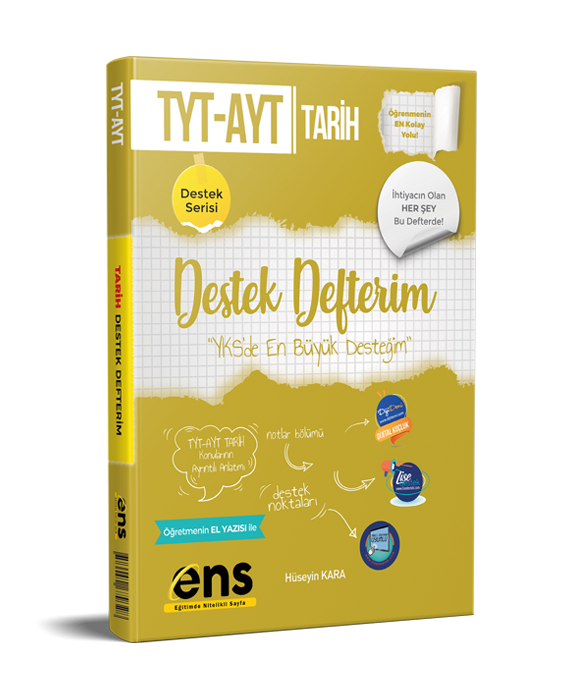 Ens Destek Yayınları YKS TYT AYT Destek Defterim Tarih - 2022-23