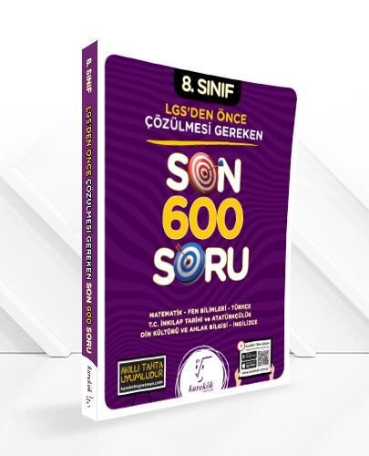 Karekök Yayınları 8.Sınıf LGS Son 600 Soru