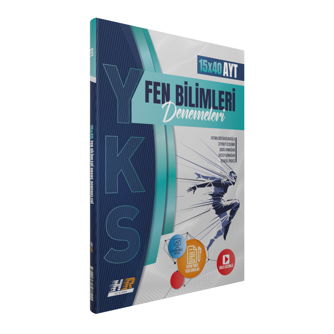 Hız Ve Renk Yayınları YKS AYT Deneme Fen Bilimleri (15*40) - 2022