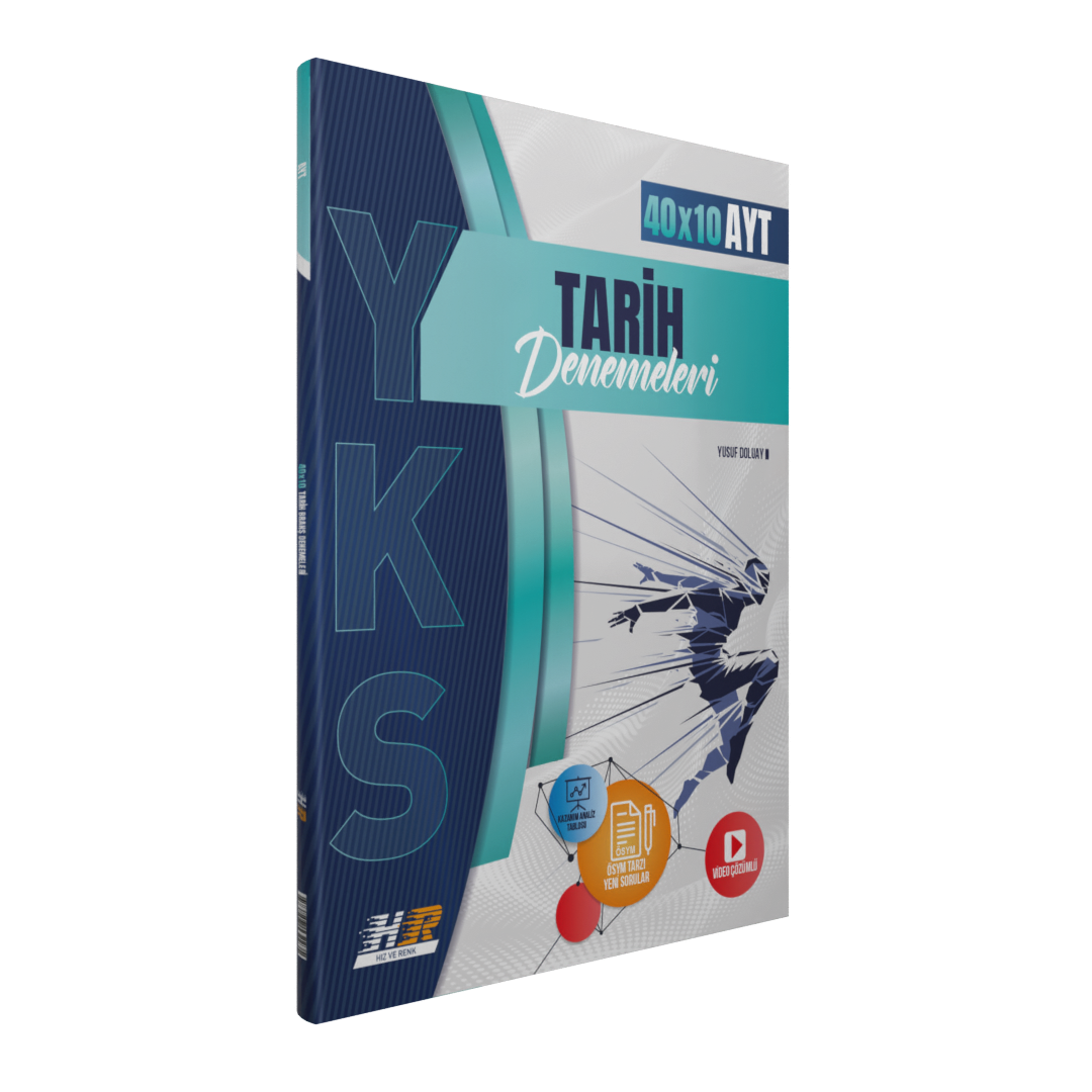 Hız Ve Renk Yayınları YKS AYT Deneme Tarih (40*10) - 2022