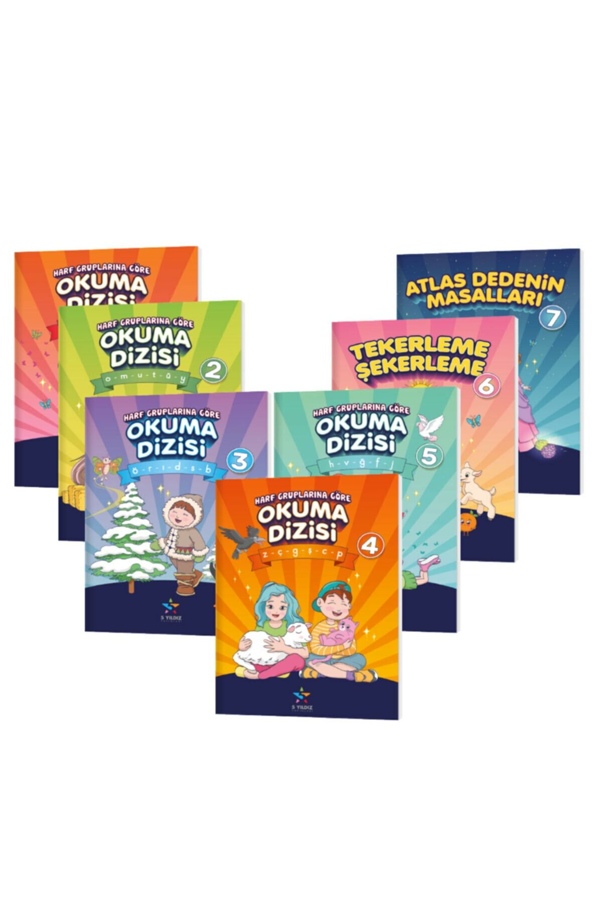 5 Yıldız Yayınları 1. Sınıf Türkçe Harf Gruplarına Göre Okuma Dizisi