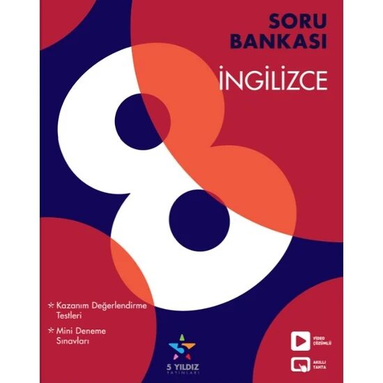 5 Yıldız Yayınları 8. Sınıf İngilizce Soru Bankası