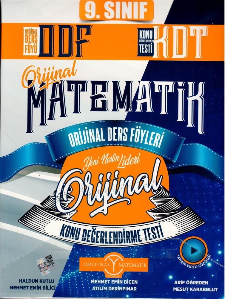 Orijinal Yayınları 9.Sınıf Matematik Odf-Kdt Seti - 2022-23