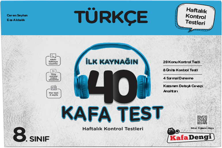 KafaDengi Yayınları 8. Sınıf  Türkçe 40 Kafa Test