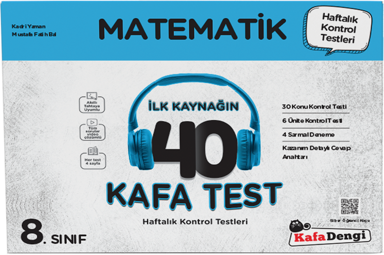 KafaDengi Yayınları 8. Sınıf Matematik 40 Kafa Test