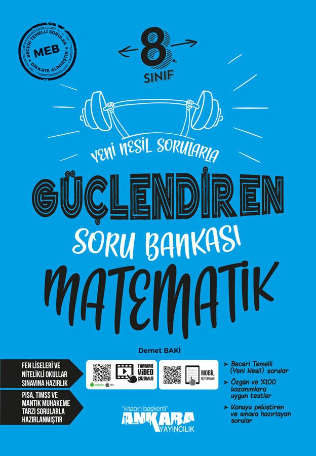 Ankara Yayıncılık 8.Sınıf Matematik Güçlendiren Soru Bankası (2022)