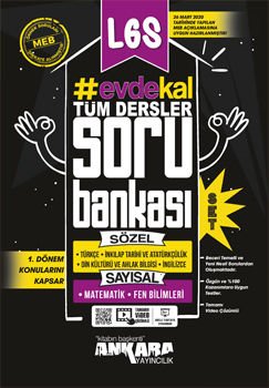 Ankara Yayıncılık 8.Sınıf Evde Kal Sayısal-Sözel Soru Bankası (SET)