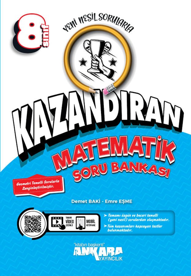 Ankara Yayıncılık 8.Sınıf Kazandıran Matematik Soru Bankası