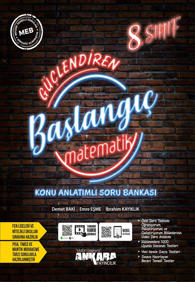 Ankara Yayıncılık 8.Sınıf Matematik Başlangıç Konu Anlatımlı Soru Bankası