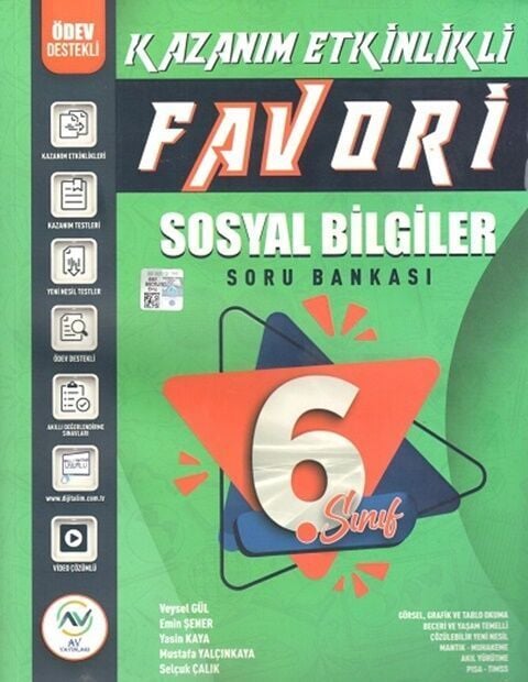 Av Yayınları 6. Sınıf Favori Kaz. Etk. S.B. Sosyal Bil. - 2023