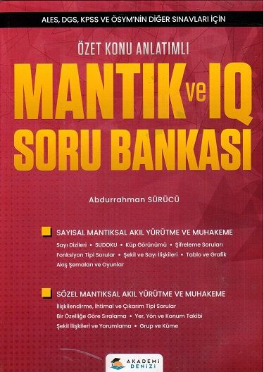 Akademi Denizi Yayıncılık Kpss Ales Dgs S.B. Mantık Konu Özet - 2022