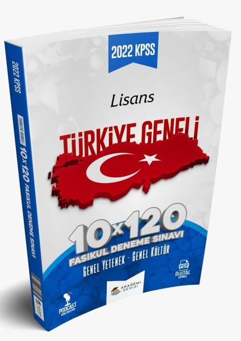 Akademi Denizi Yayıncılık Kpss Lisans 10X120 Fasikül Deneme -2022
