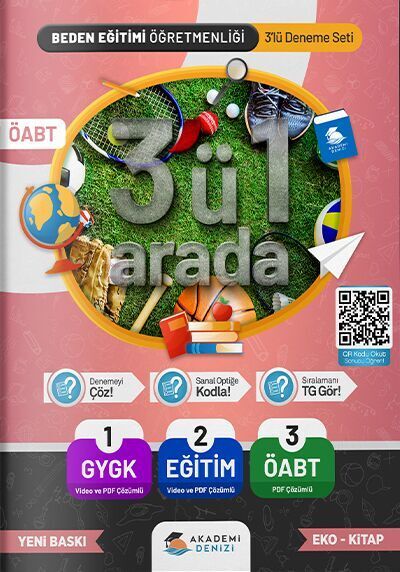 Akademi Denizi Yayıncılık Öabt Beden Öğret.3 Lü Deneme Seti -2022