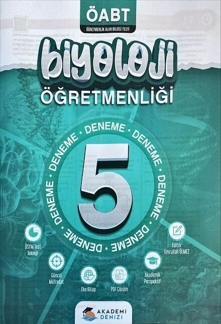 Akademi Denizi Yayıncılık Öabt Biyoloji Öğr.5 Li Deneme Seti -2022