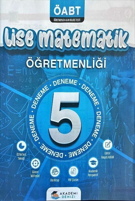 Akademi Denizi Yayıncılık Öabt Lise Matematik 5 Li Deneme Seti -2022
