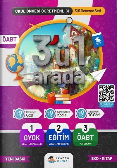 Akademi Denizi Yayıncılık Öabt Okul Öncesi Öğret.3 Lü Deneme Seti -2022