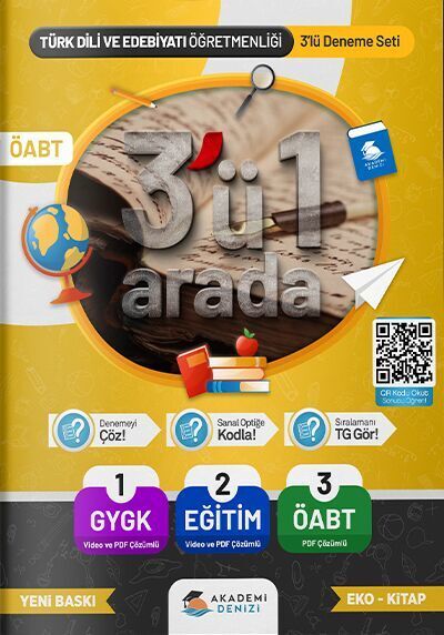 Akademi Denizi Yayıncılık Öabt Türk Dili Ve Ede.Öğret.3 Lü Deneme Seti -2022