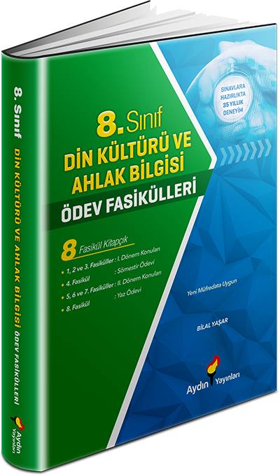 Aydın Yayınları Ortaokul 8 Din Kültürü ve Ahlak Bilgisi Ödev Fasikülleri