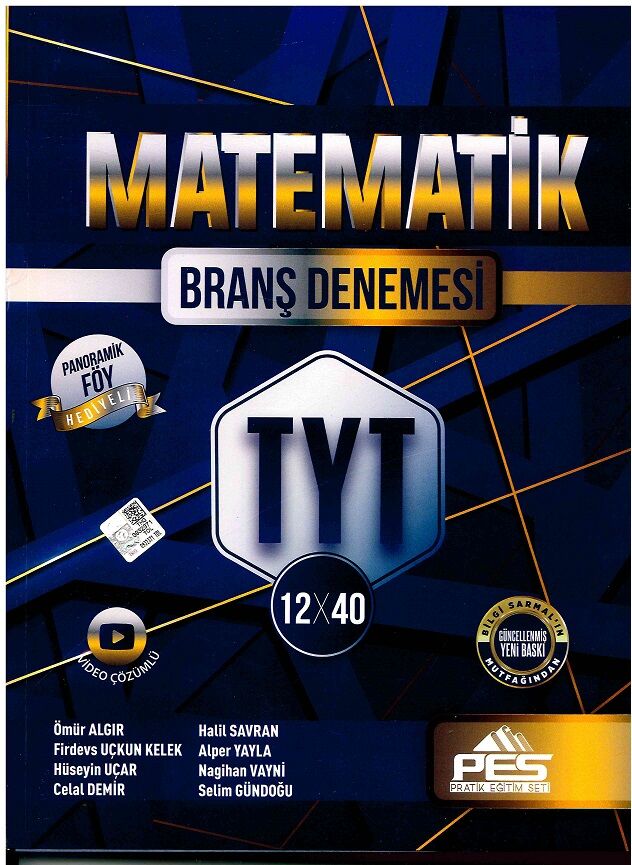 Pes Yayınları TYT Branş Deneme Matematik 12*40 - 2022