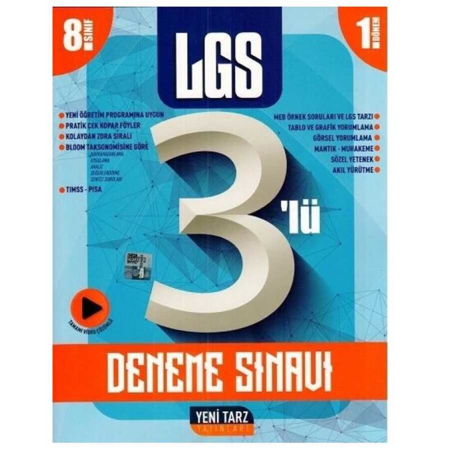 Yeni Tarz Yayınları 8.Sınıf Yeni Tarz Deneme 1 Dönem 3 Lü - 2022