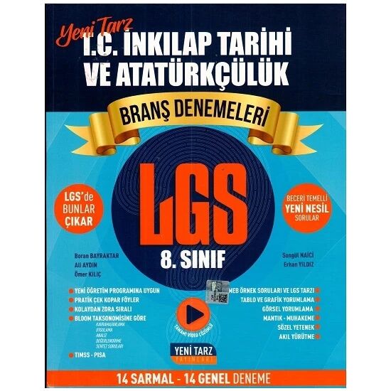 Yeni Tarz Yayınları 8.Sınıf Yeni Tarz Deneme İnkılap Tarihi  - 2022