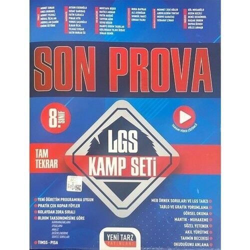 Yeni Tarz Yayınları 8.Sınıf Yeni Tarz Smart Spn Prova Kamp - 2022