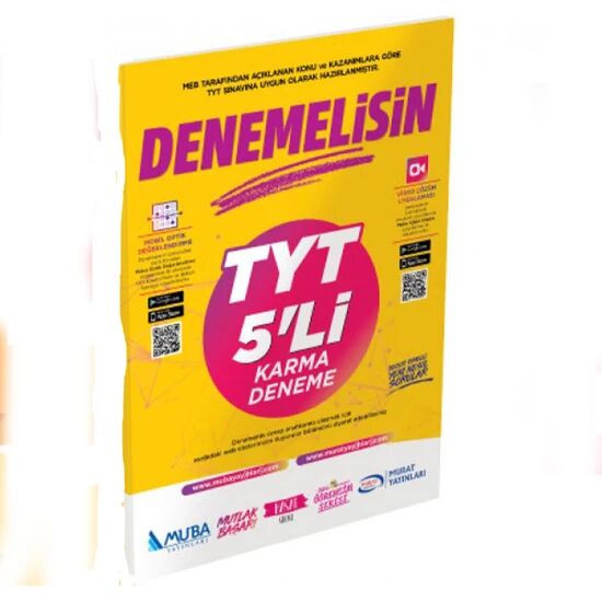 Muba Yayınları Denemelisin TYT 5'li Karma Deneme