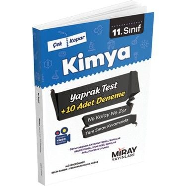 Miray Yayınları 11. Sınıf Kimya Yaprak Testler