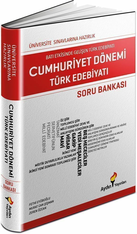 Aydın Yayınları Cumhuriyet Edebiyatı Soru Bankası