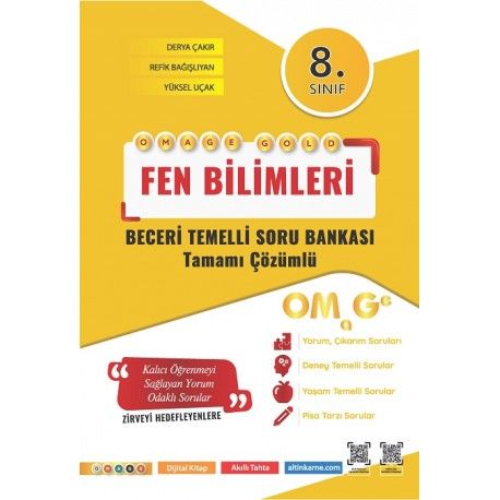 Omage Yayınları 8. Sınıf Gold Fen Bilimleri Soru Bankası