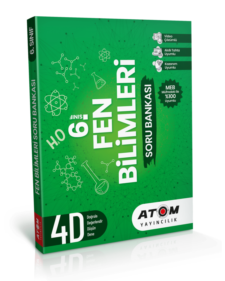 Atom Yayıncılık 6. Sınıf Fen Bilimleri 4D Soru Bankası