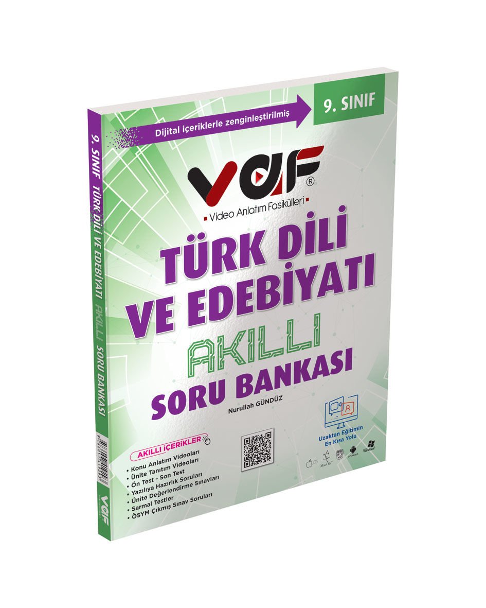 Vaf Yayınları 9.Sınıf Soru Bankası T.Dili Edebiyat - 2022