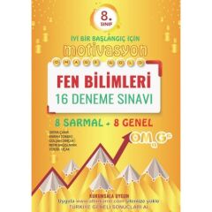 Omage Yayınları 8. Sınıf Motivasyon Fen Bilimleri 16 Deneme Sınavı (8 Sarmal + 8 Genel)
