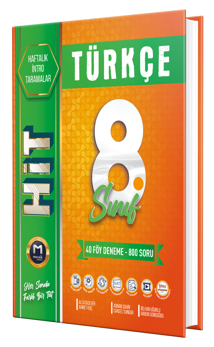 Mozaik Yayınları 8. Sınıf Mozaik Hit 40'lı Deneme Türkçe - 2023