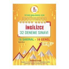 Omage Yayınları 8. Sınıf Motivasyon İngilizce 32 Deneme Sınavı (16 Sarmal + 16 Genel)