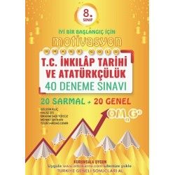 Omage Yayınları 8. Sınıf Motivasyon T.c. İnkılap Tarihi Ve Atatürkçülük 40 Deneme Sınavı (20 Sarmal + 20 Genel)