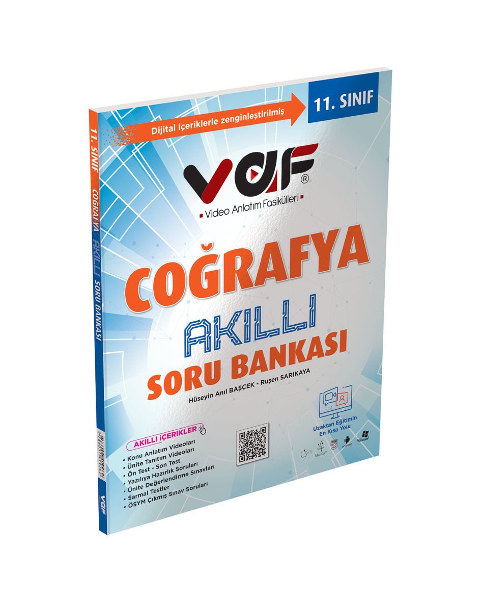 Vaf Yayınları 11.Sınıf Soru Bankası Coğrafya - 2022