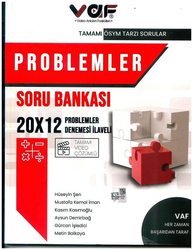 Vaf Yayınları TYT Soru Bankası Problemler - 2022