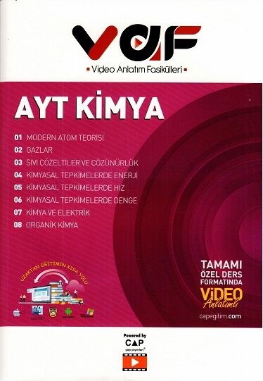 Vaf Yayınları YKS AYT Fasikül Kimya - 2022