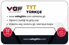 Vaf Yayınları TYT Aktivasyon Kartı Türkçe - 2022